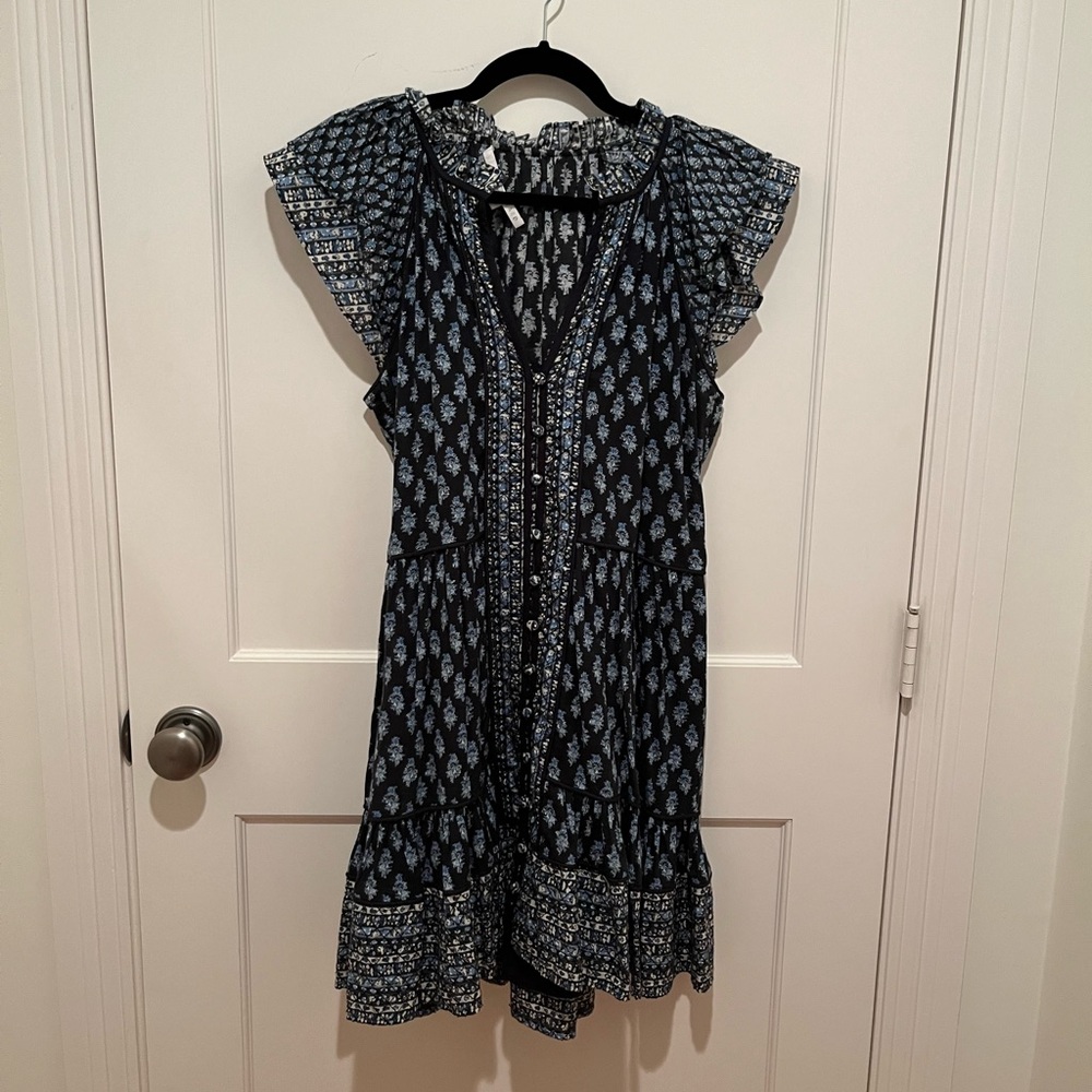 Veronica Beard Navy and White Mini Dress